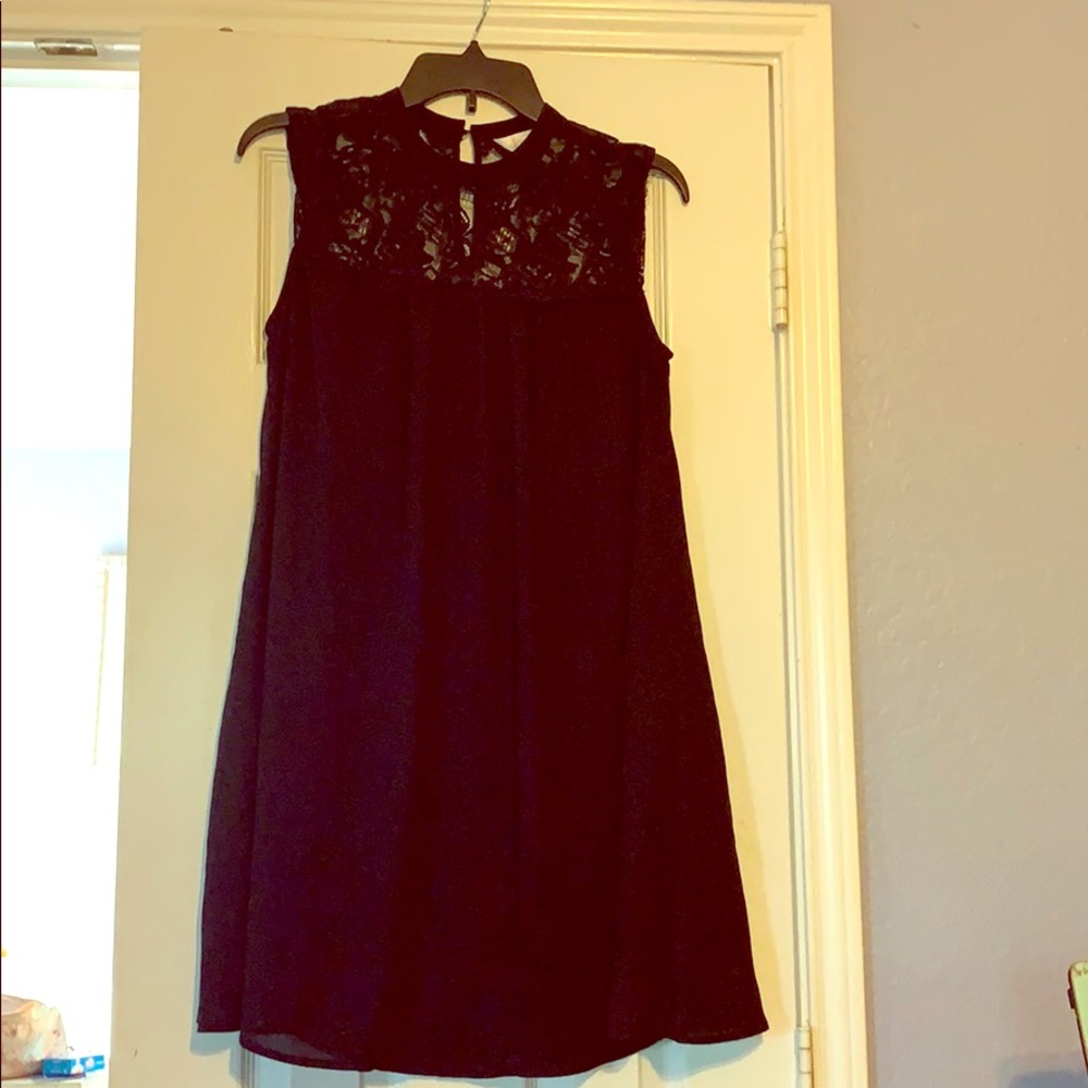 Black dress with lace